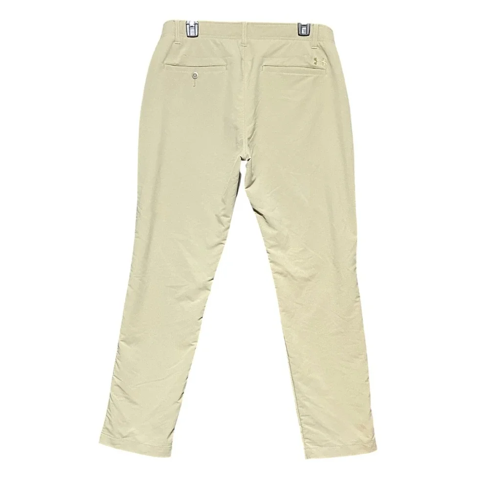 Under Armour Mens Golf Pants Khaki‎ Tan Performance Chino 34x30 Tapered Leg